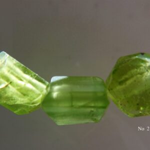 Peridot 6-7mm Natural Crystals Beads- 3 Pcs Focal Gemstone-pendant Jewelry Making- Craft Beads