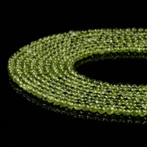 Natural Peridot Gemstone Grade Aaa Round 4mm Loose Beads Bulk Lot 1,2,6,12 And 50 (d607)