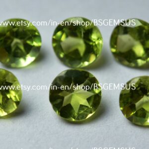 15 Pieces,Natural Peridot Faceted Cut Stones Coin,Loose Stones 6mm -15pcs 15 Pieces,Natural Peridot Faceted Cut Stones Coin,Loose Stones 6mm -15pcs