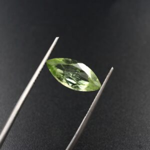 Peridot Loose Gemstone with Faceted Marquise Cut, Natural Chrysolite - 7x14mm, 2.43ct Peridot Loose Gemstone with Faceted Marquise Cut, Natural Chrysolite - 7x14mm, 2.43ct