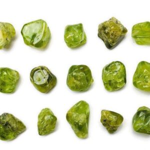 Arizona Peridot Crystal: Tumbled Green Gemstone Nugget (5-12 Mm) Arizona Peridot Crystal: Tumbled Green Gemstone Nugget (5-12 Mm)