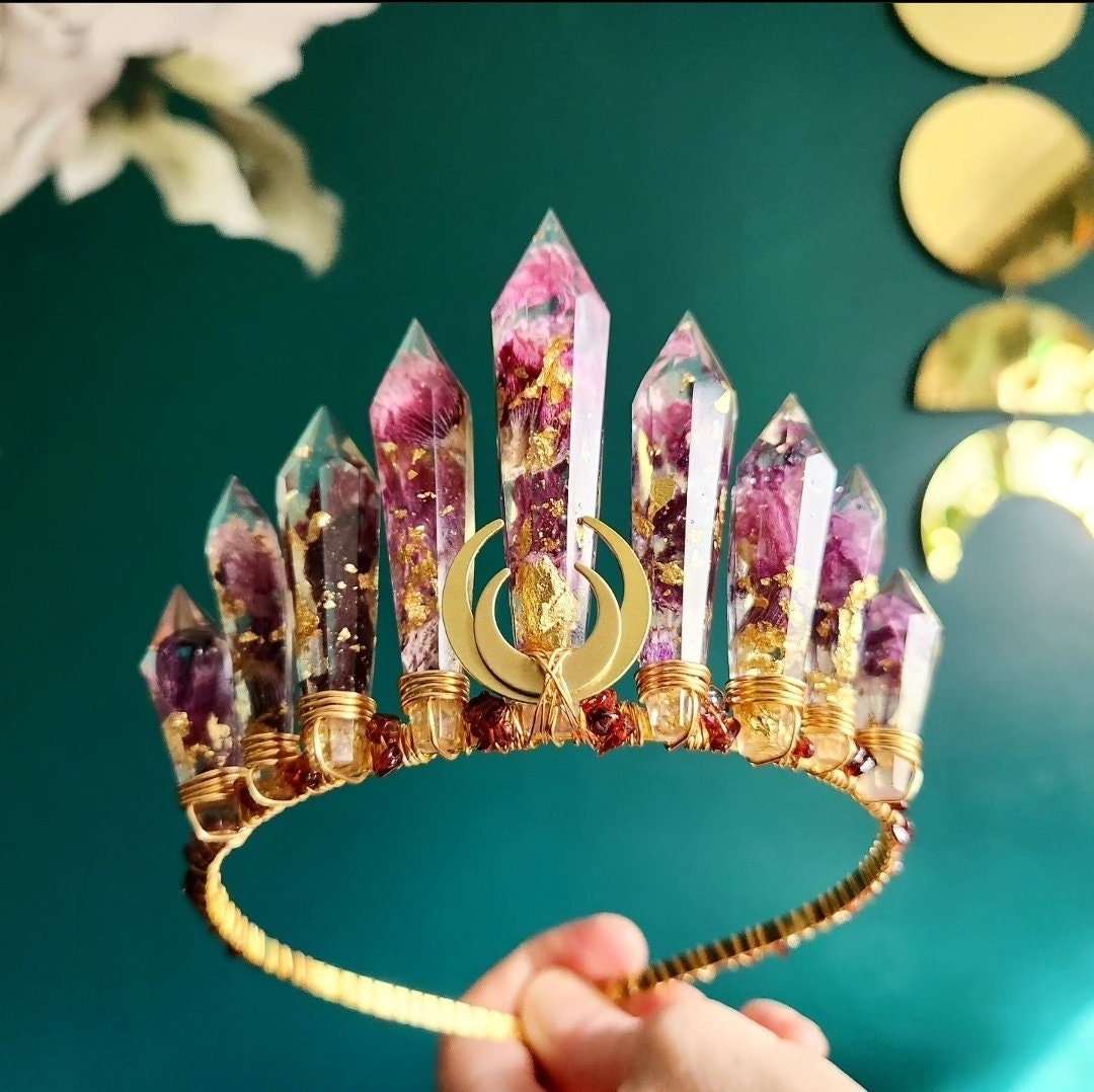 Persephone Crown - Crystal Crown Headpiece - Goddess Persephone - Greek Mythology Cosplay - Goddess Crown - Floral Tiara - Festival Crowns Persephone Crown - Crystal Crown Headpiece - Goddess Persephone - Greek Mythology Cosplay - Goddess Crown - Floral Tiara - Festival Crowns