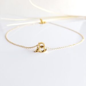 Personalized Initial Necklace with Cable Chain, Minimalist Letter Necklace, Custom Jewelry, Perfect Birthday Gift or for Mom