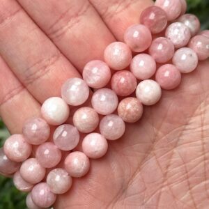 Petalite Bracelet | 4-8mm | - No. 696 (polished Pink Crystal Jewelry, Heart Chakra, Love)