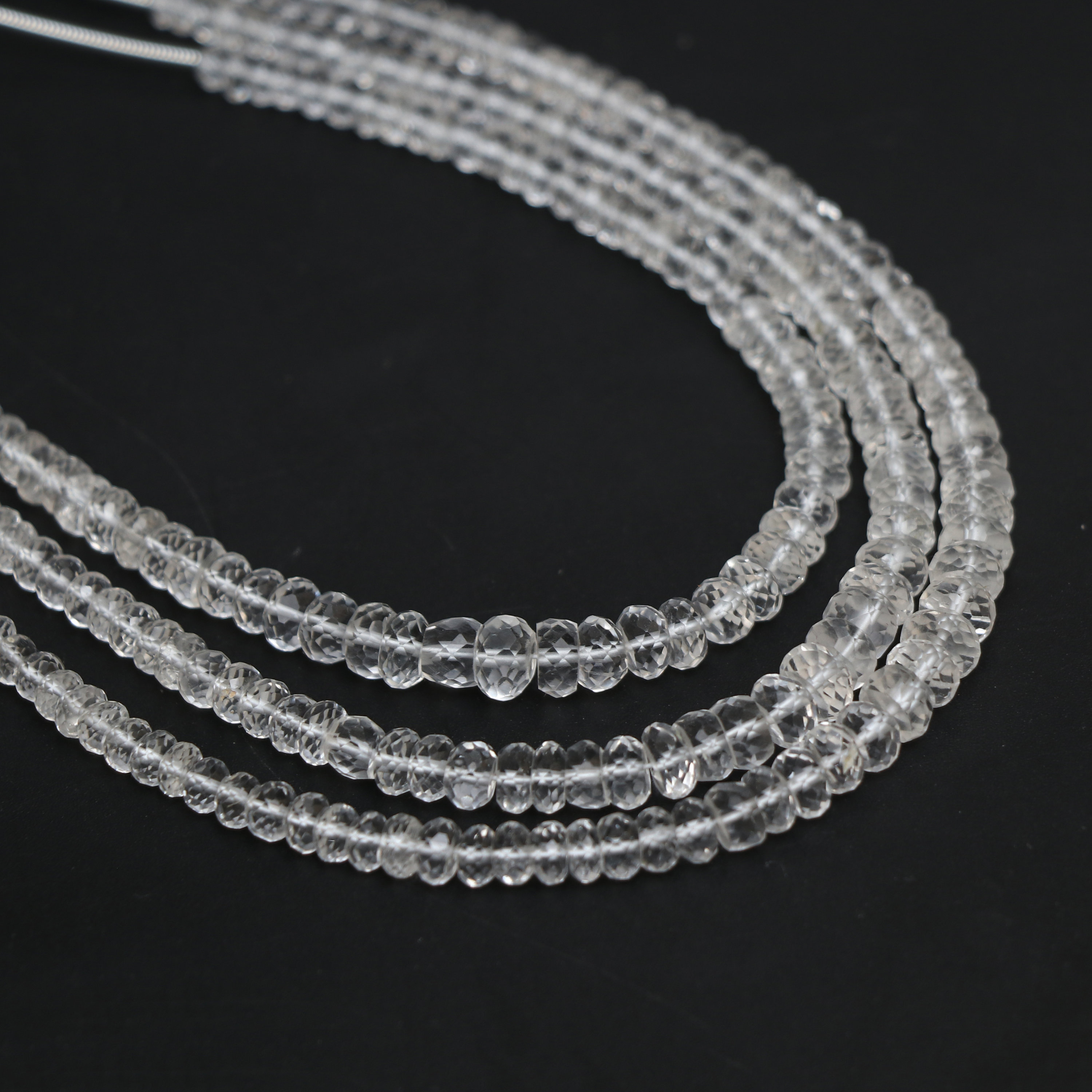 Natural Petalite Faceted Rondelle Beads, 3 Mm To 5.5 Mm, Petalite Jewelry Handmade Gift For Women, 8 Inches Full Strand, Price Per Strand