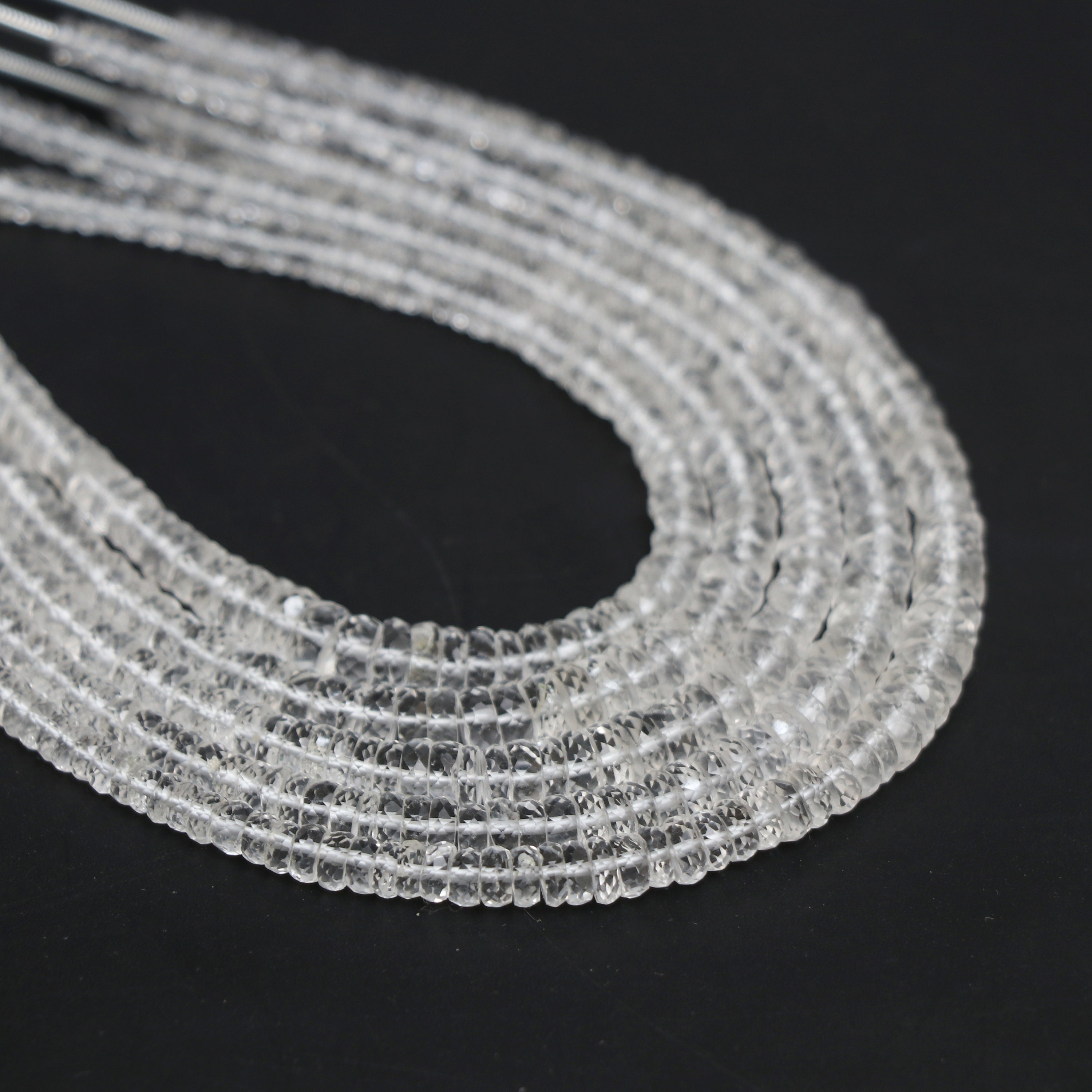 Petalite Faceted Tyre Beads, 3 Mm To 5.5 Mm, Petalite Jewelry Making Beads, Faceted Tyre Shape Petalite, 8 Inches Strand, Price Per Strand