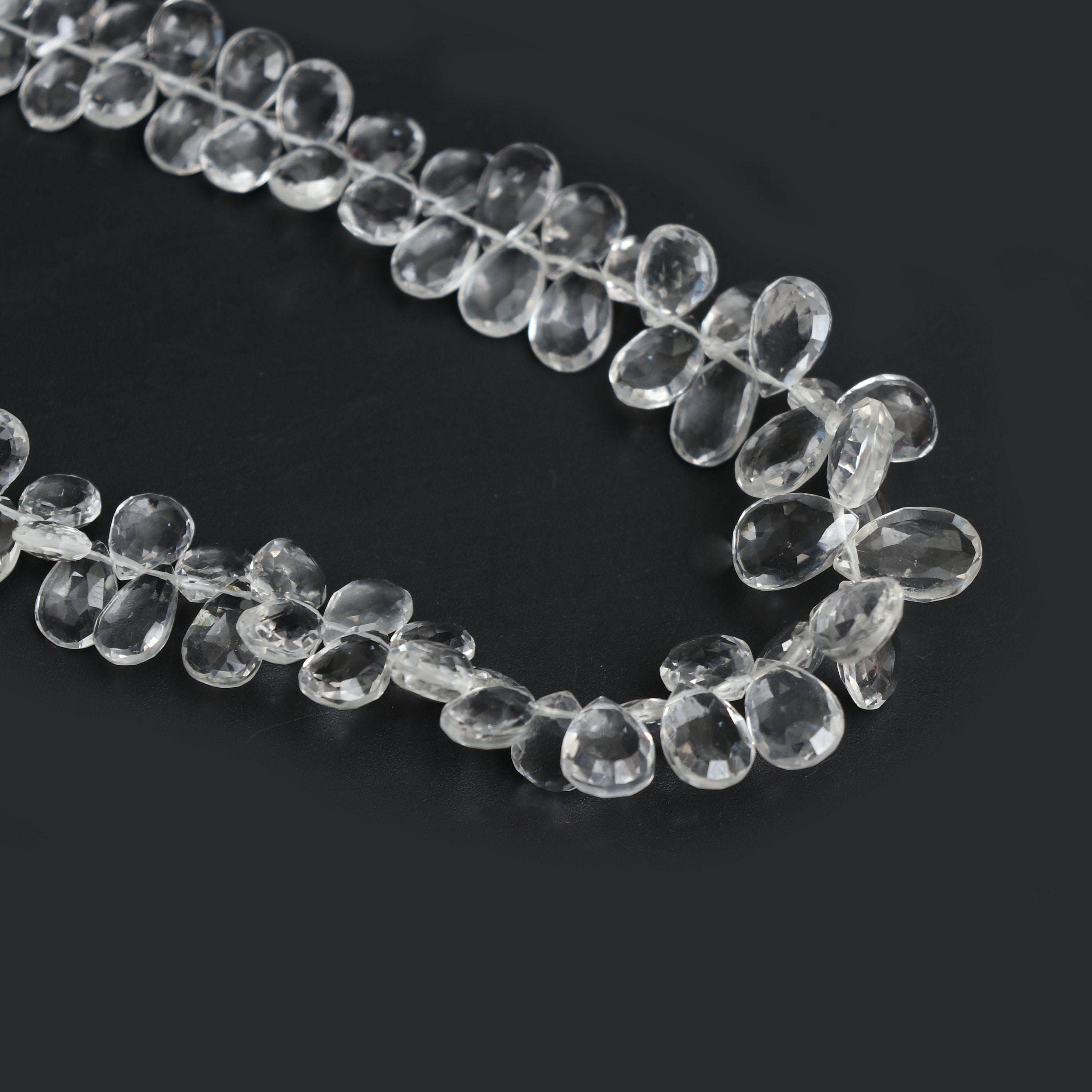 Natural Petalite Faceted Pear Beads, 4.5x6.5 Mm To 8.5x12 Mm, Petalite Pear Beads, Petalite Jewelry Making Gemstone Beads, 16 Inch Strand