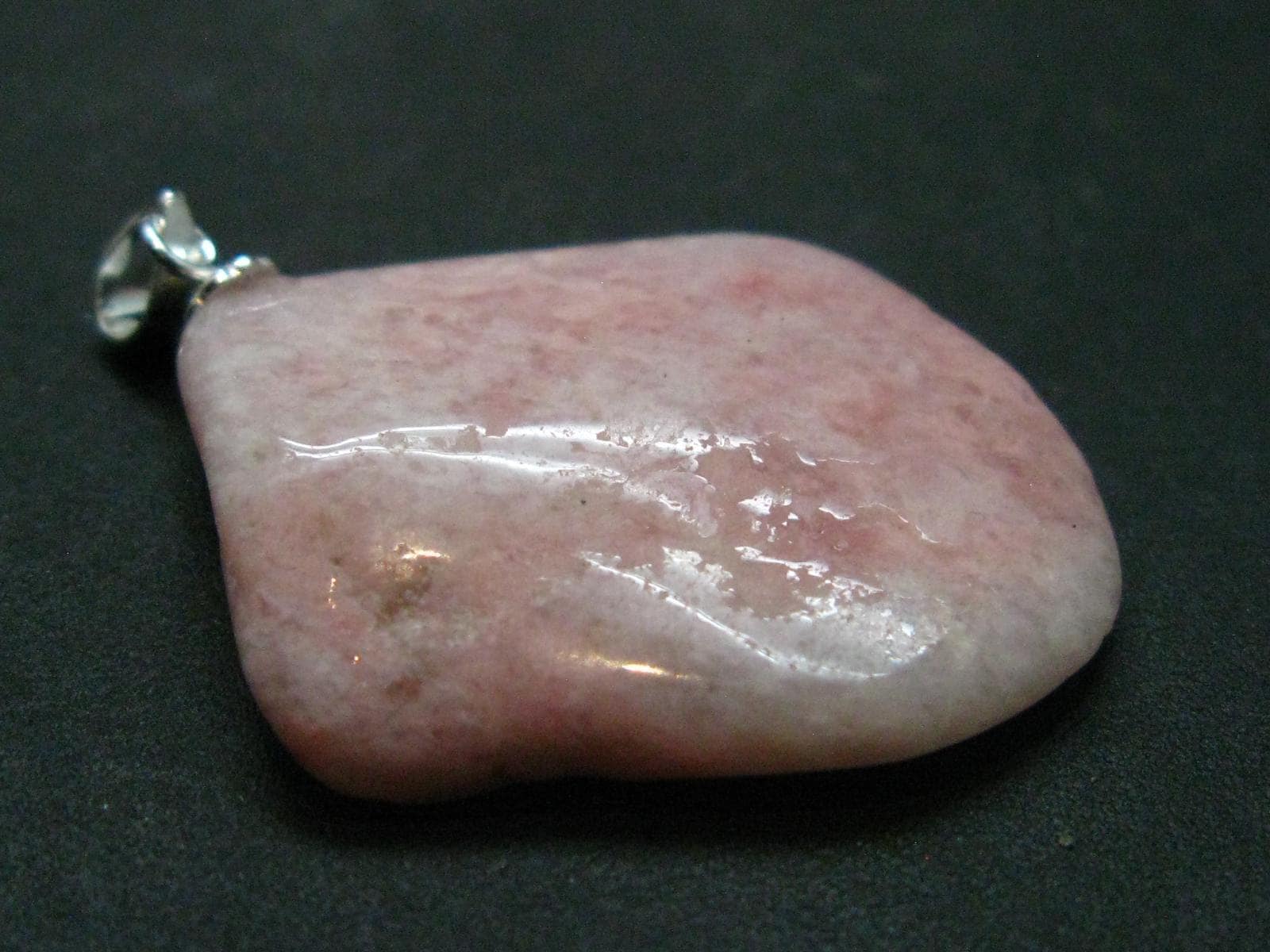 Pink Petalite Silver Pendant From Canada - 1.4" - 5.30 Grams Pink Petalite Silver Pendant From Canada - 1.4" - 5.30 Grams
