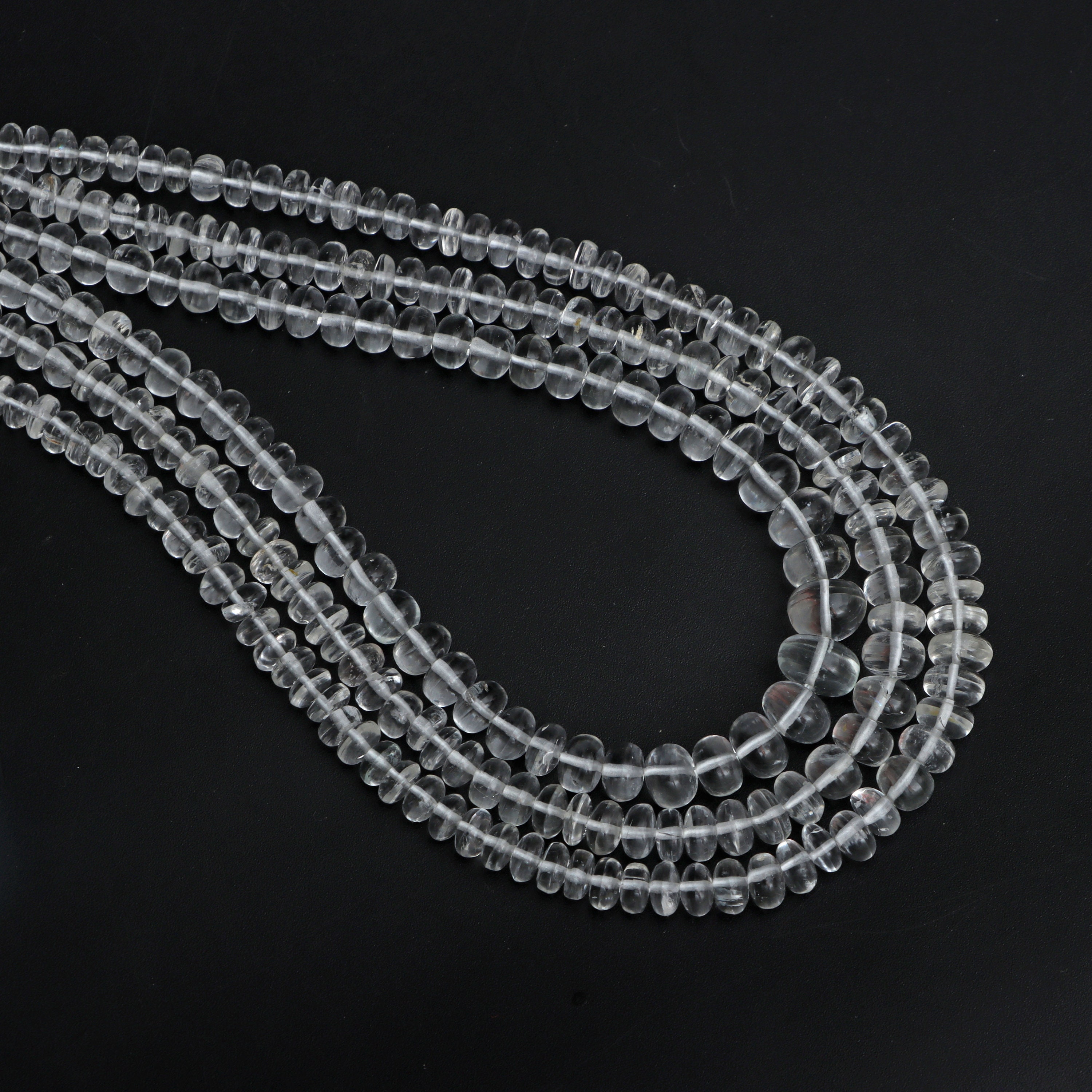 Petalite Smooth Rondelle Beads, 5 Mm To 7 Mm, Petalite Jewelry Making Beads, 8 Inches / 17.5 Inches Full Strand, Price Per Strand