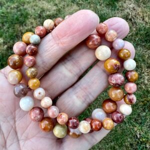 Petrified Wood Bracelet, Choose 6mm/8mm Beads, Meditation Bracelet, Supports Transformation, Strength, Patience, Stability, Grounding