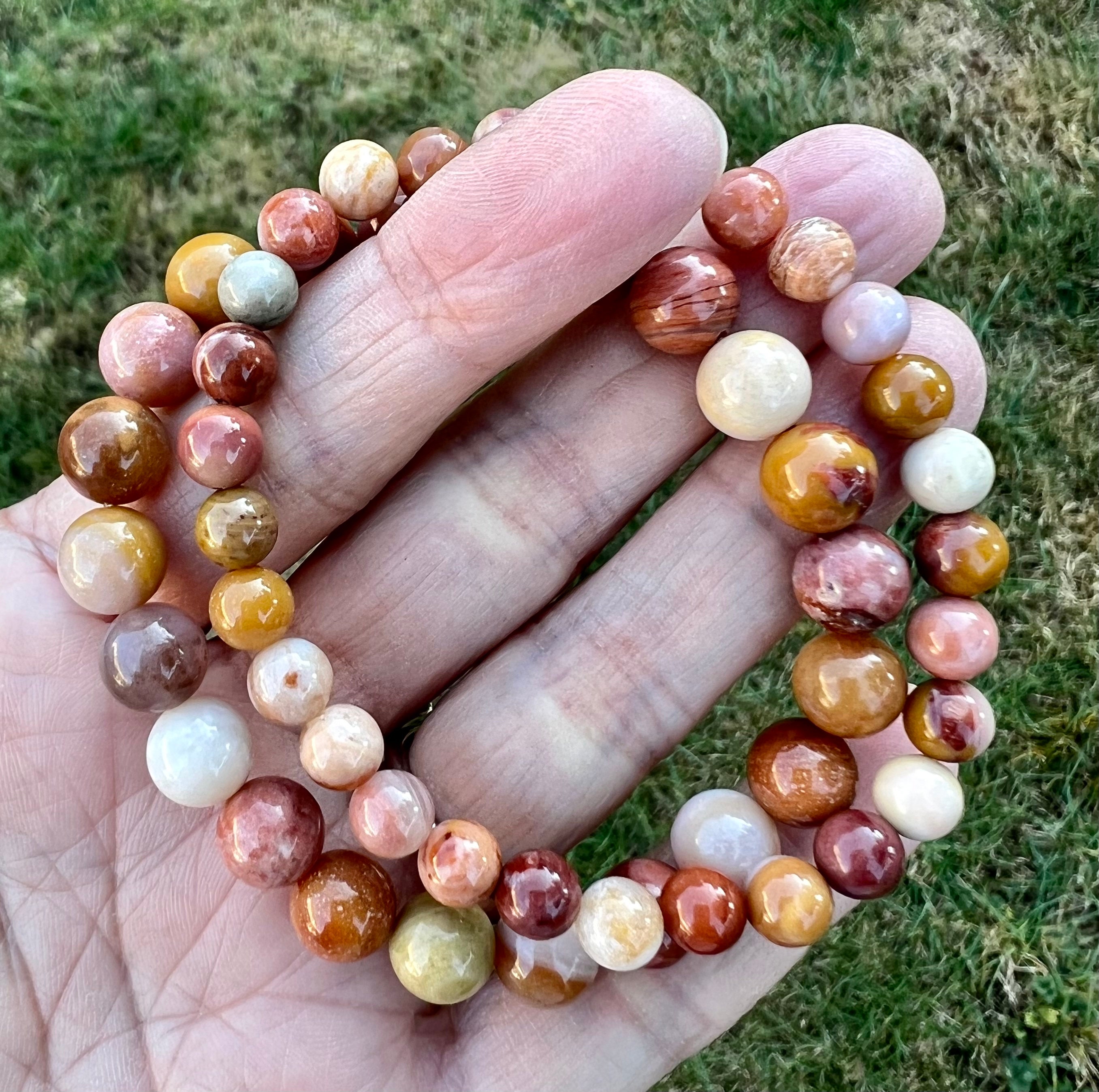 Petrified Wood Bracelet, Choose 6mm/8mm Beads, Meditation Bracelet, Supports Transformation, Strength, Patience, Stability, Grounding