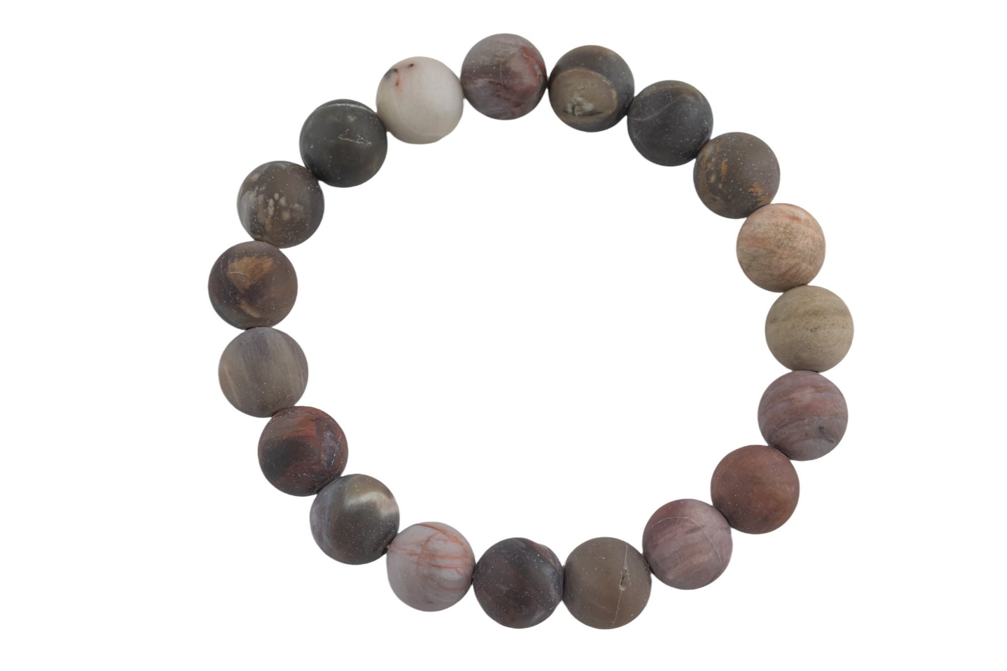 Natural Petrified Wood Faceted Round Size 10mm And 12mm- Handmade In Usa- Approx. 7-7.5" Bracelet Crystal Bracelet- Lgs Natural Petrified Wood Faceted Round Size 10mm And 12mm- Handmade In Usa- Approx. 7-7.5" Bracelet Crystal Bracelet- Lgs