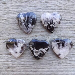 Fossilized Palm Root Heart Cabochon 30x30mm, Gemstone Heart Cabochon Pendant, No Holes, Petrified Wood Cabochon For Jewelry Making