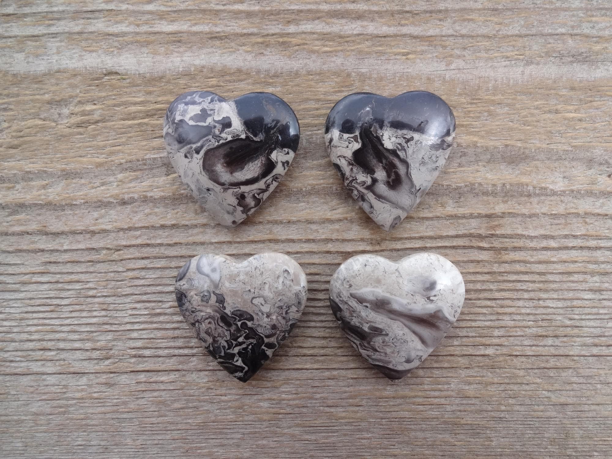 Fossilized Palm Root Heart Cabochon Pendant, No Holes, Petrified Wood Cabochon For Jewelry Making