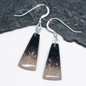 Mocha Latte - Beautiful Peanut Wood Petrified Wood Sterling Silver Earrings