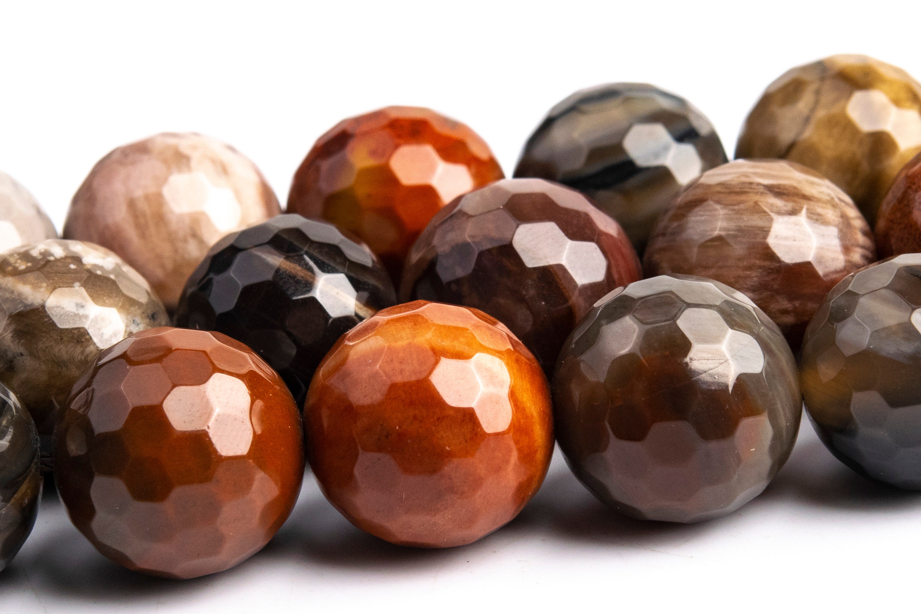 11-12mm Brown Petrified Wood Jasper Bead Genuine Natural Gemstone Full Strand Micro Faceted Round 15"/7.5" Bulk Lot Options (110998-3272) 11-12mm Brown Petrified Wood Jasper Bead Genuine Natural Gemstone Full Strand Micro Faceted Round 15"/7.5" Bulk Lot Options (110998-3272)
