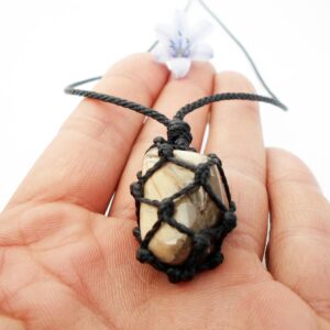 Petrified wood necklace
