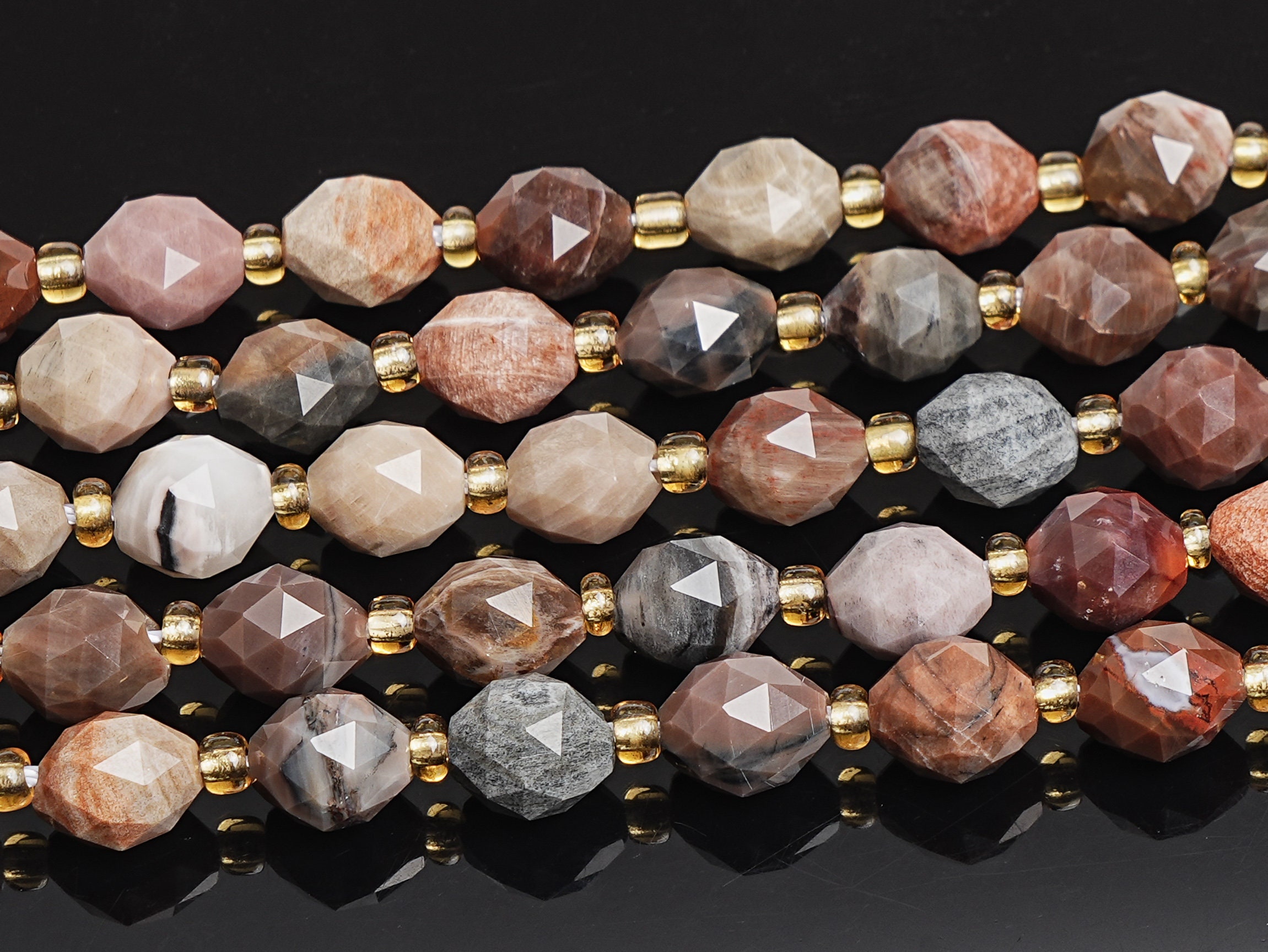 8mm Multicolor Petrified Wood Jasper Beads Grade Aa Genuine Natural Gemstone Drum Barrel Rice Bead Loose Beads 15"/7.5" Bulk Lot Options