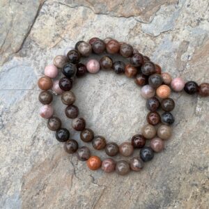 Petrified Wood Beads, 6mm, 15 Inch Strand
