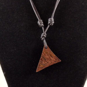 Petrified Wood Pendant Adjustable Leather Necklace Handmade By Chris Hay