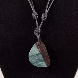 Petrified Wood Pendant Adjustable Leather Necklace Handmade By Chris Hay