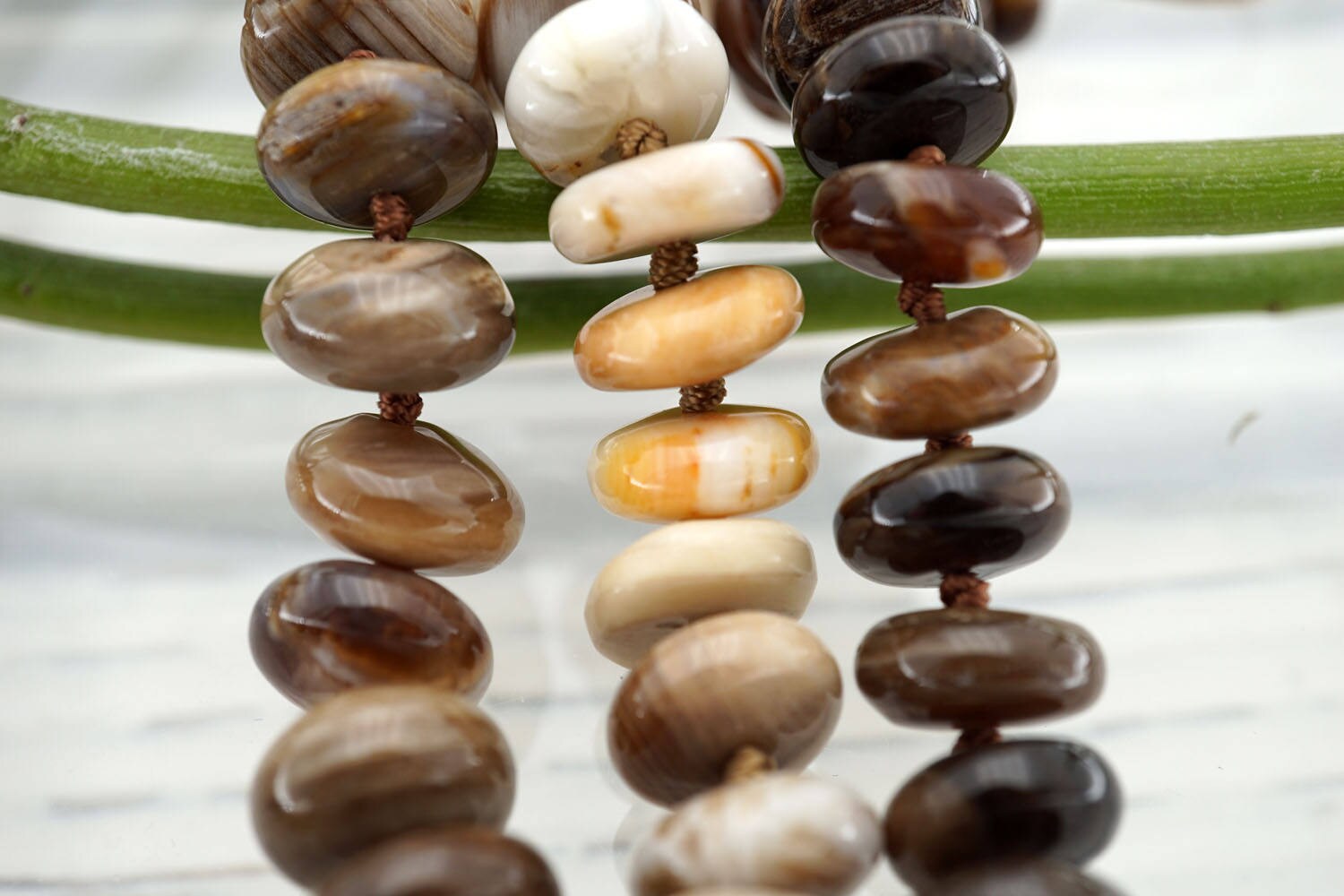 Petrified Wood Opalite Rondelle Beads, (etb00840)