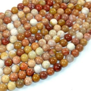 Petrified Wood, 6mm (6.5mm) Round Beads, 15.5 Inch, Full strand, Approx 62 beads, Hole 1mm, A quality (355054007)