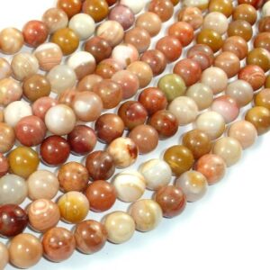 Petrified Wood, 8mm (8.5mm) Round Beads, 15.5 Inch, Full strand, Approx. 47 beads, Hole 1mm (355054008)