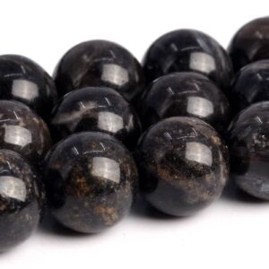 8MM Black Petrified Wood Jasper Beads Grade AAA Genuine Natural Gemstone Round Loose Beads 15" / 7.5" Bulk Lot Options (103033)