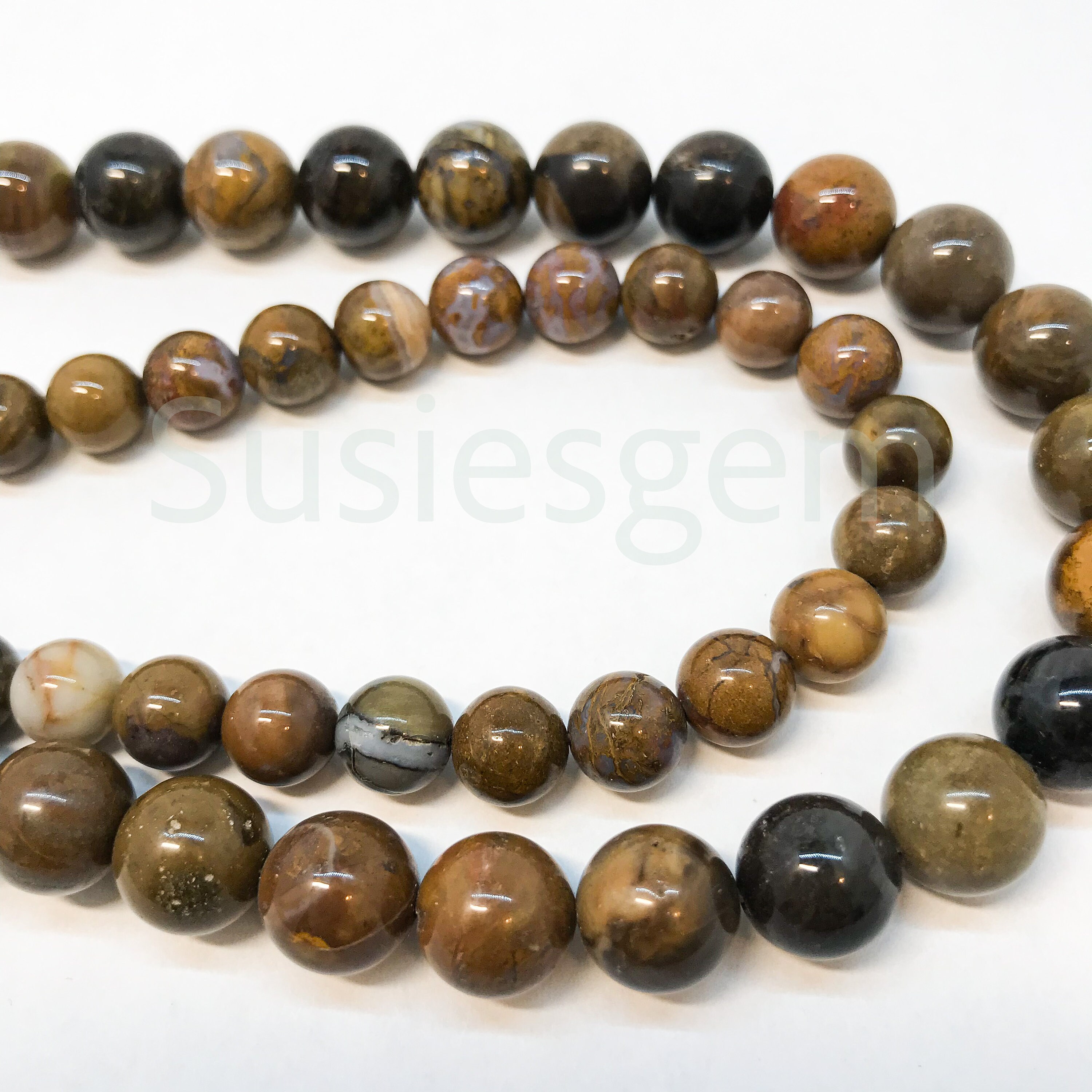 Brazilian Petrified Wood Agate Round Beads 8mm/10mm. Natural Brown Gemstone Beads. 15.5'' Brazilian Petrified Wood Agate Round Beads 8mm/10mm. Natural Brown Gemstone Beads. 15.5''