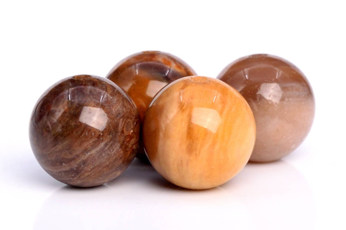 Genuine Natural Petrified Wood Jasper Gemstone Beads 8mm Brown Round Aaa Quality Loose Beads (103671)