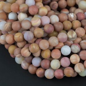 Natural Red Petrified Wood, High Quality in Matte Round- 6mm, 8mm, 10mm, 12mm- Full 16 inch strand AAA Quality AAA Quality Gemstone Beads