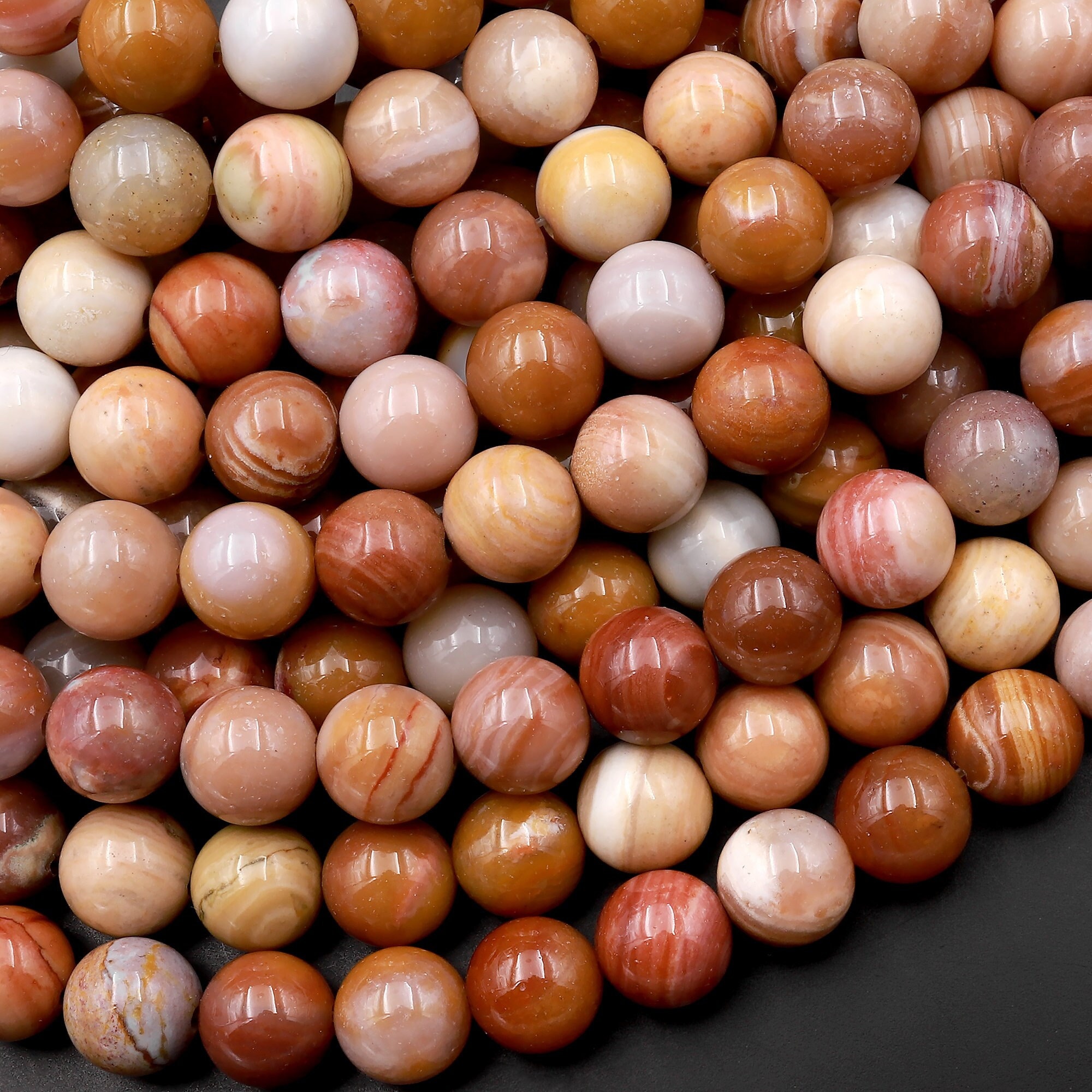 Natural Red Petrified Wood Agate Beads 6mm 8mm 10mm Round Beads 15.5" Strand