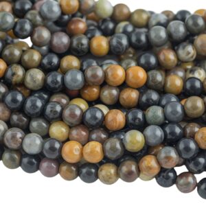 Natural Tan Petrified Wood - Round Sizes. 6mm, 8mm, 10mm, 12mm, 14mm- Full 15.5 Inch Strand Aaa Quality Aaa Quality Aaa Quality Smooth