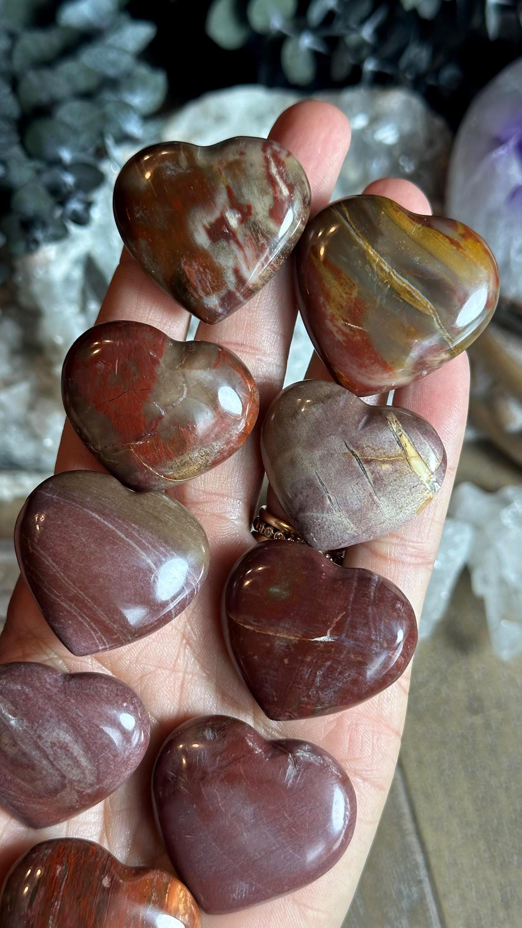 Small Petrified Wood Heart, Pocket Stone