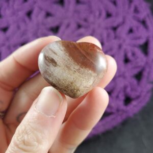 Petrified Wood Small Heart Red Brown Polished Pocket Stone Crystal Carving natural pet Madagascar fossil fossilized Petrified Wood Small Heart Red Brown Polished Pocket Stone Crystal Carving natural pet Madagascar fossil fossilized
