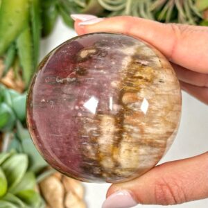Petrified Wood Sphere | 65mm | - #7 (polished Red Crystal Ball, Root Chakra, Healing Stone, Grounding) Petrified Wood Sphere | 65mm | - #7 (polished Red Crystal Ball, Root Chakra, Healing Stone, Grounding)