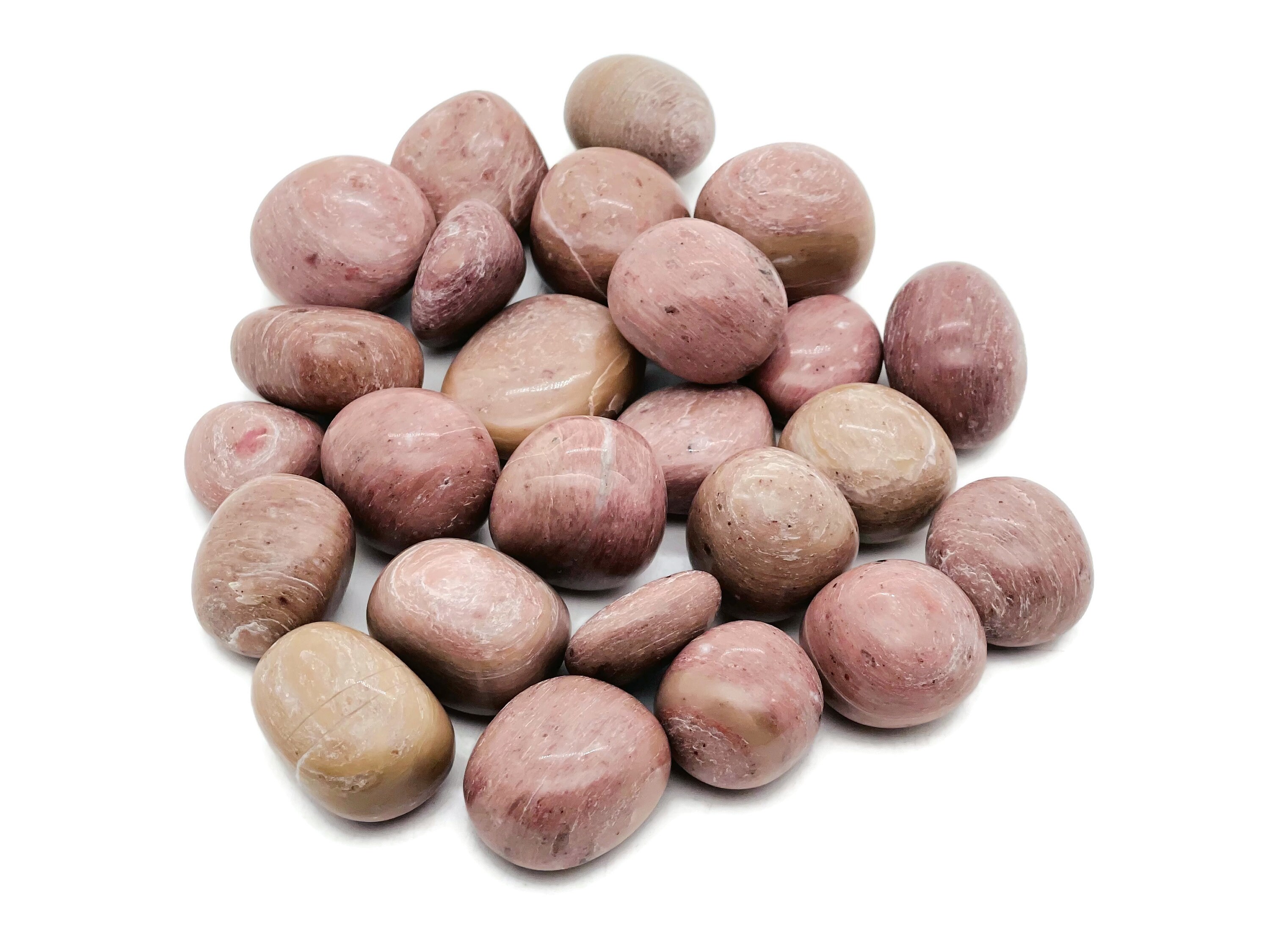 Pink Petrified Wood Tumbled Stone – Pink Crystal – Loose Gemstones - Tu1262