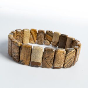 20X5MM Genuine Natural Brown Picture Jasper Beads Grade AA Faceted Rectangle Gemstone Bracelet (127378-2898) 20X5MM Genuine Natural Brown Picture Jasper Beads Grade AA Faceted Rectangle Gemstone Bracelet (127378-2898)
