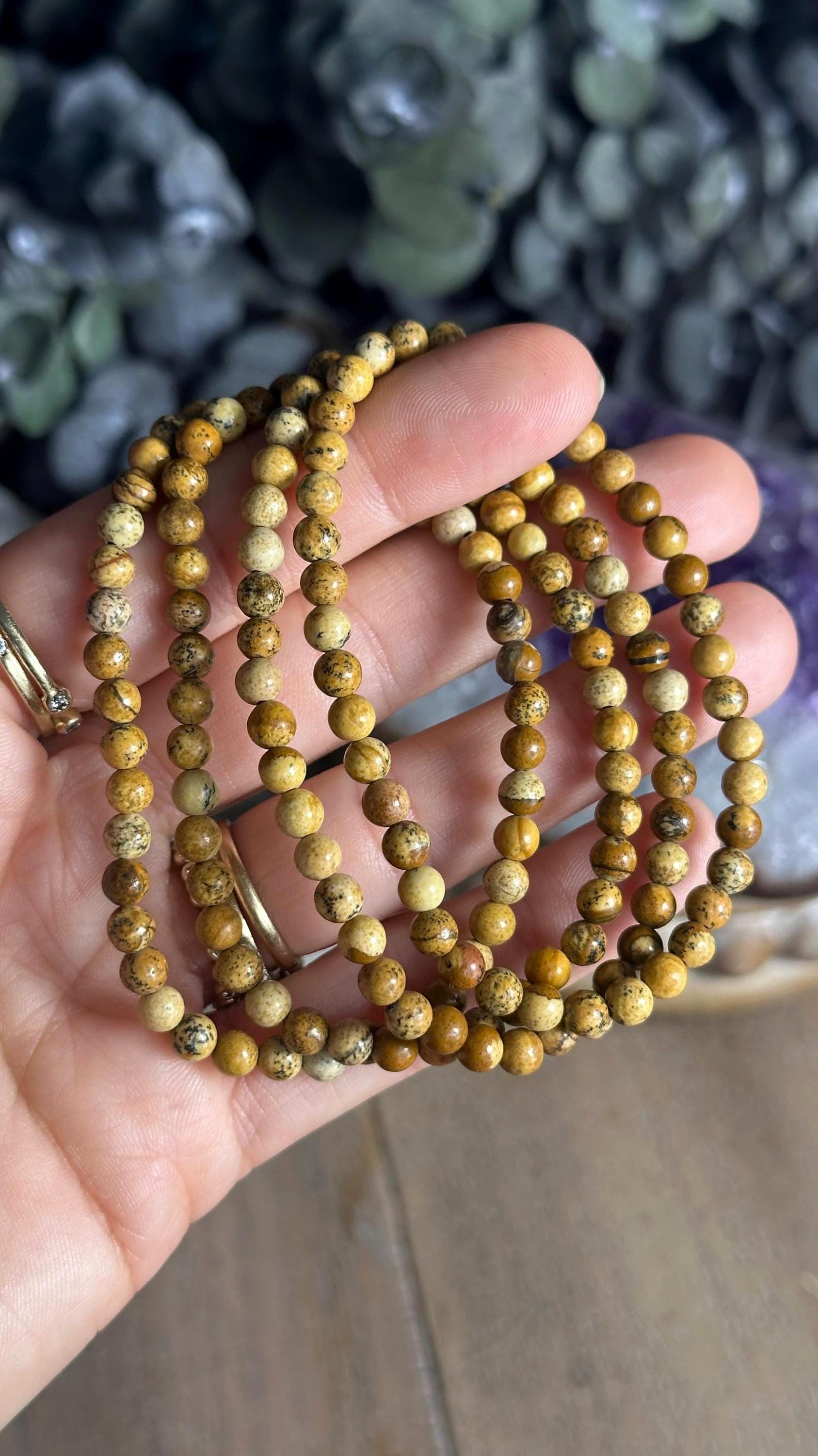 4mm Picture Jasper Bracelet