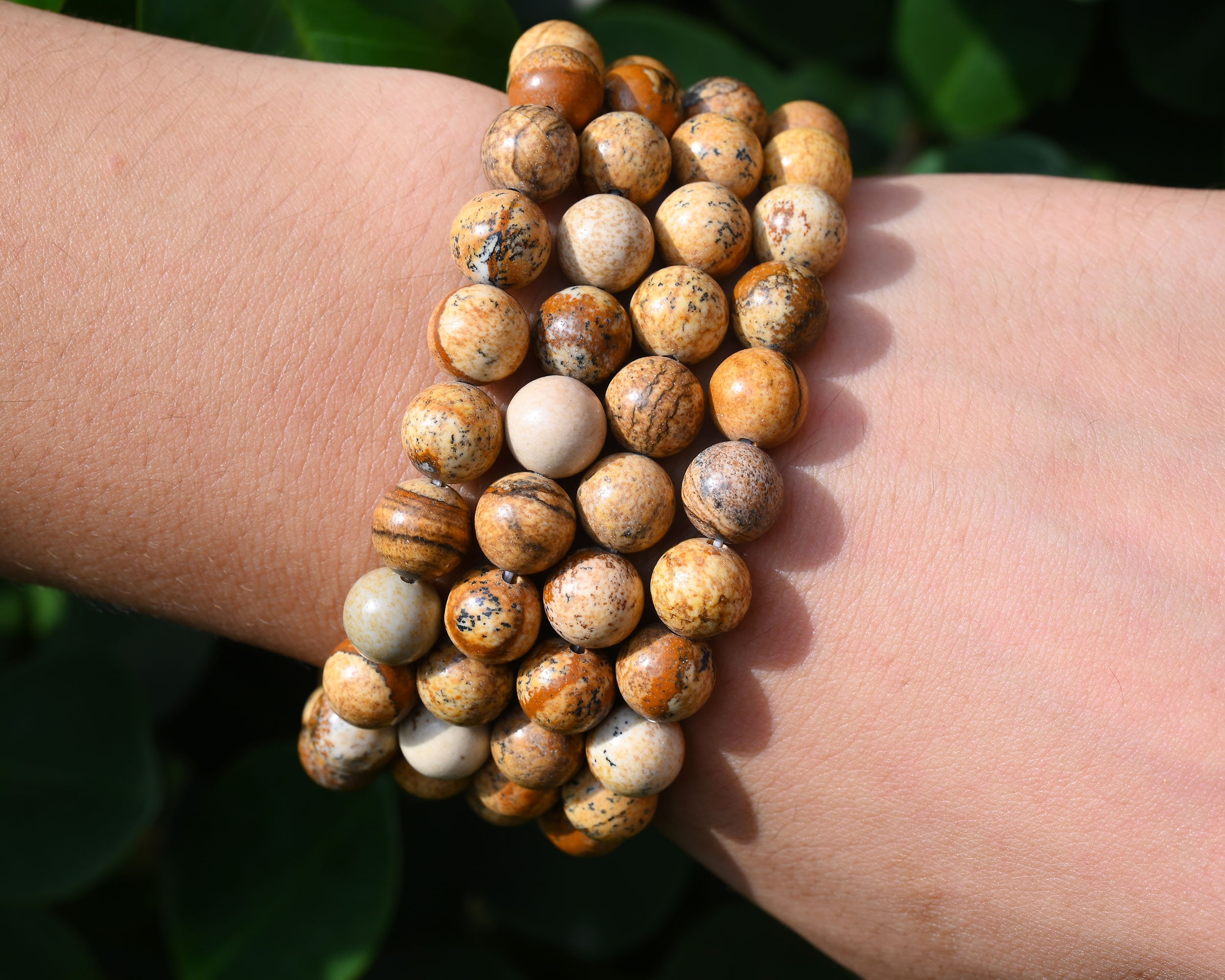 8mm Natural Picture Jasper Stretchy Bracelet,handmade Women/men Bracelet,gemstone Round Bracelet,for Gift Bracelet,healing Round Bracelet.