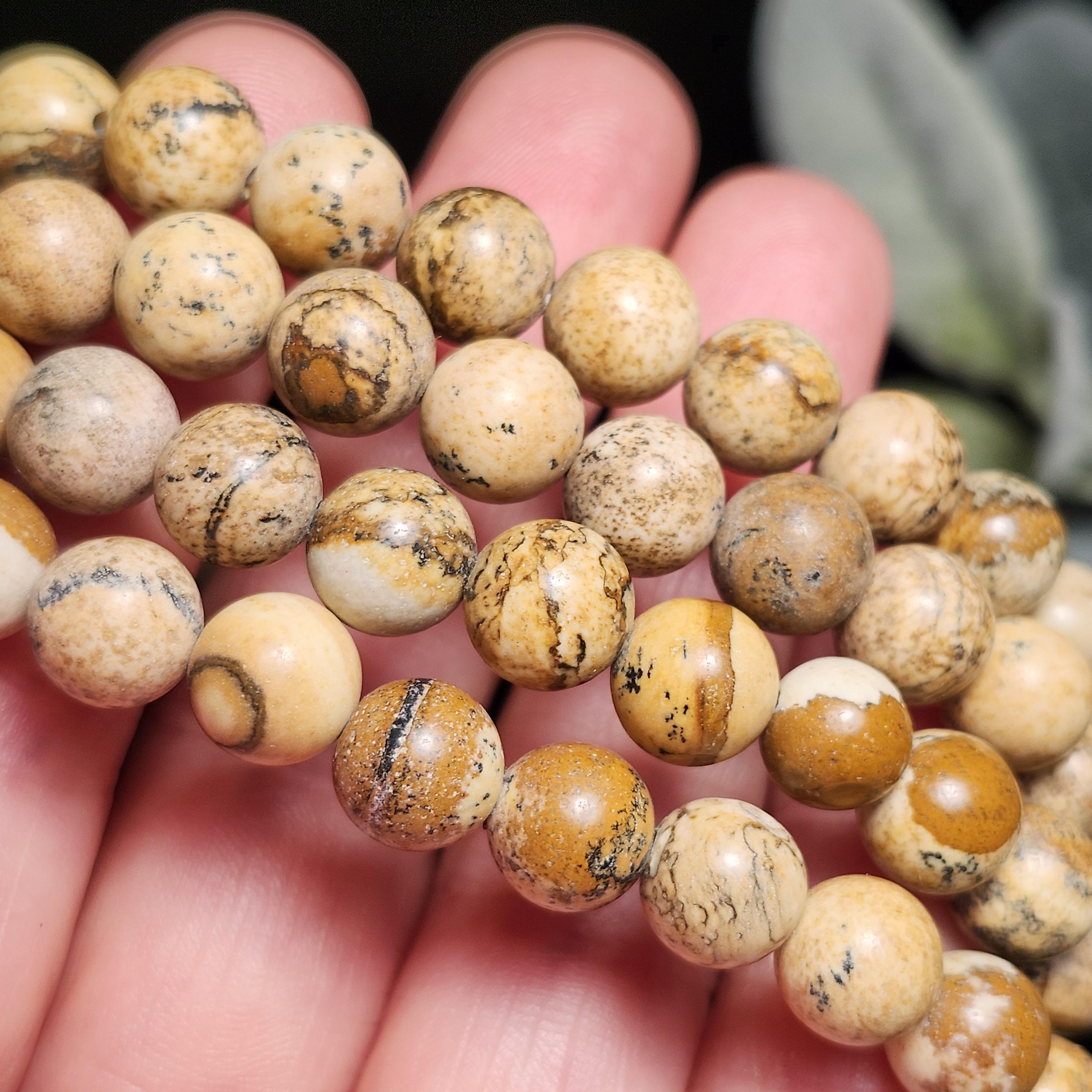 Picture Jasper Bracelet - Beaded Crystal Bracelet - Picture Jasper Jewelry Picture Jasper Bracelet - Beaded Crystal Bracelet - Picture Jasper Jewelry