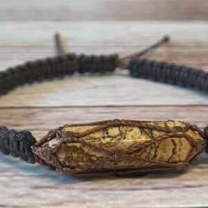 Picture Jasper Bracelet / Crystal Healing Bracelet / Raw Crystal Jewelry / Gemstone Bracelet