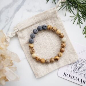 Jasper Bracelet, Picture Jasper, Everyday Jewelry, Natural, Gift for Him, Gift for Men, Essential Oil Bracelet, Tibetan Bracelet, Unique Jasper Bracelet, Picture Jasper, Everyday Jewelry, Natural, Gift for Him, Gift for Men, Essential Oil Bracelet, Tibetan Bracelet, Unique