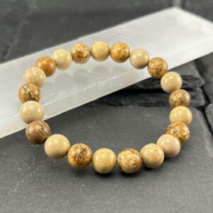Handmade Custom Fit Picture Jasper Beaded Bracelet for Men Women , 6mm 8mm Bead size Handmade Custom Fit Picture Jasper Beaded Bracelet for Men Women , 6mm 8mm Bead size