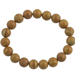 Yellow Picture Jasper Wood Jasper Bracelet Round Size 6mm And 8mm Handmade In Usa Natural Gemstone Bracelets - Handmade Jewelry - Approx. 7"
