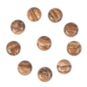 20mm Picture jasper gemstone round cab cabochon