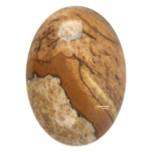 25mm Picture jasper oval flatback cab cabochon