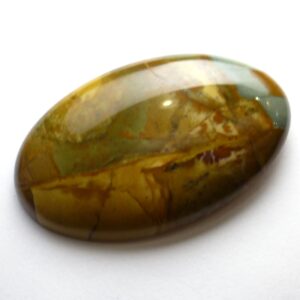 37.86 Carats Owyhee Picture Jasper Cabochon Oval Landscape Old Stock Vintage One Of A Kind Hand Made Designer Lapidary Handmade Cut Jewelry