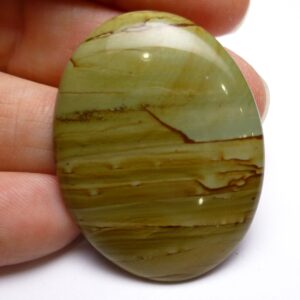 43.805 Carats Succor Creek Picture Jasper Cabochon Large Oval Landscape Old Stock Vintage Rare Hand Made Designer Lapidary Handmade Jewelry